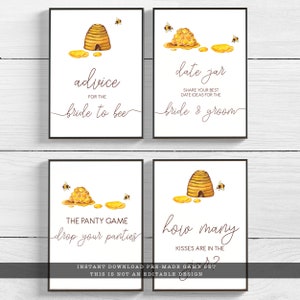 Bride to Bee Bridal Shower Game, How Well Do You Know The Bride, Bee Themed Games, Instant Download, Shower Game, Printable Game, Download image 10