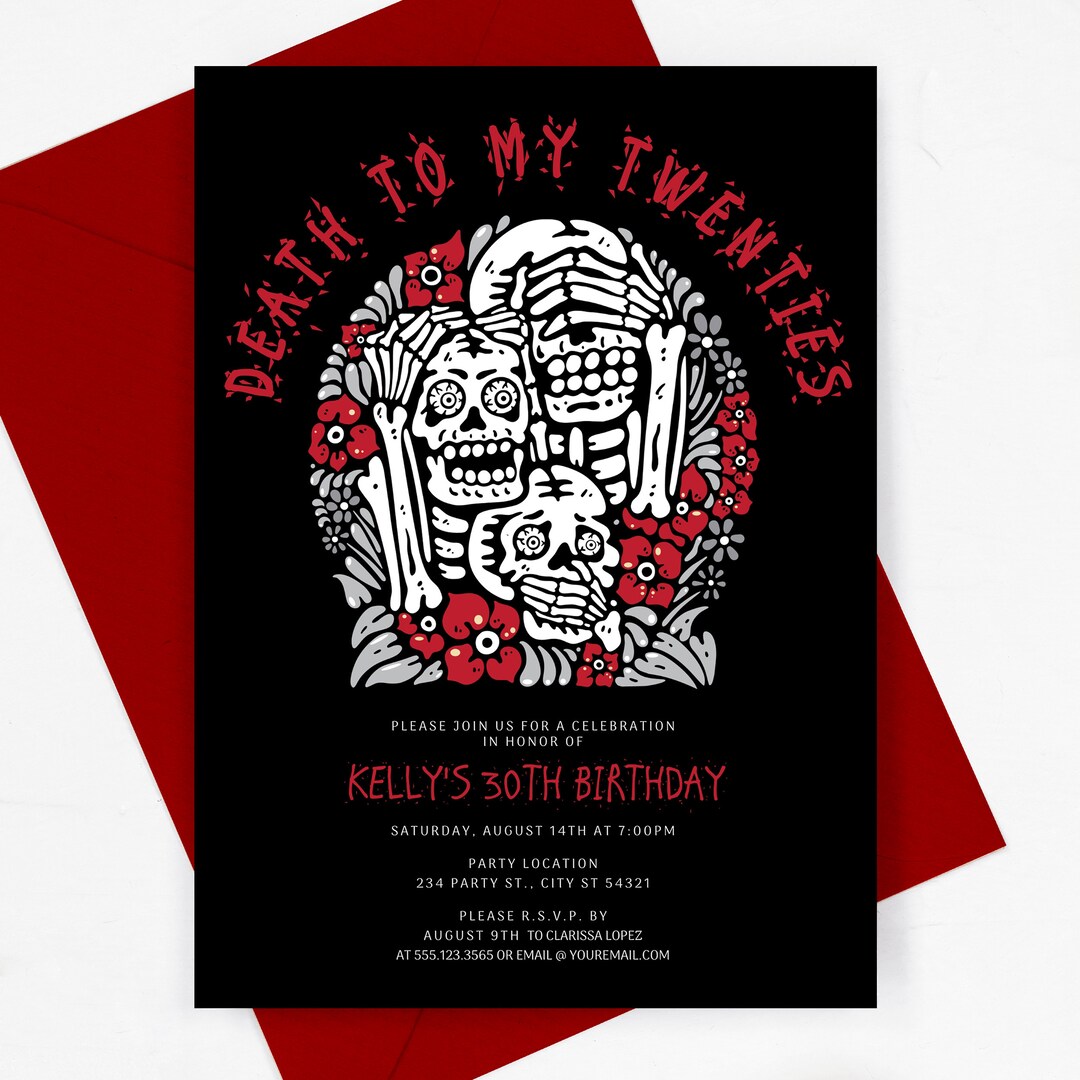 Printable RIP 20s Editable Death to My 20s Invitations Death to 20s Printable RIP 20s Editable Death to My 20s Invitations Death to 20s