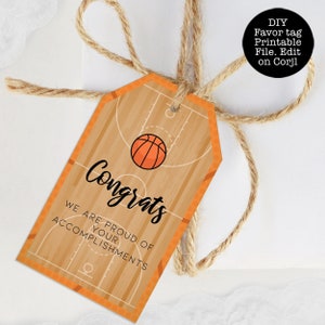 Basketball Geschenkanhänger, Sport Geschenkanhänger, Geschenkanhänger, druckbare Geschenkanhänger, Geschenkanhänger Vorlage, Corjl Vorlage Favor Tag, Glückwünsche Tags