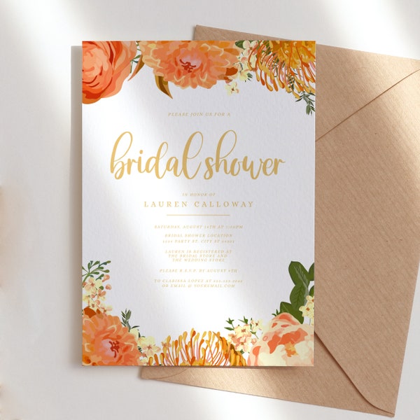 Floral Bridal Shower Etsy