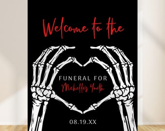 Printable 30th Birthday Sign, Death to My 20s Welcome Signs, Death to My Youth Party Sign, Adios to my 20s Birthday Signs, Instant Download