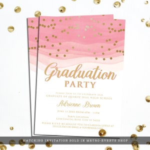 Blush Pink & Gold Welcome Sign: Watercolor Party Decor (Corjl Template) image 7