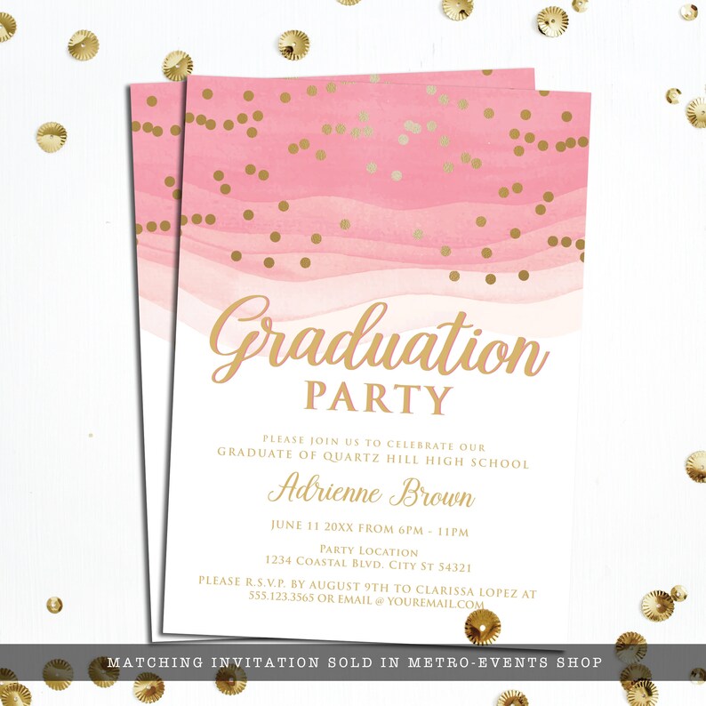 Blush Pink & Gold Welcome Sign: Watercolor Party Decor (Corjl Template) image 7