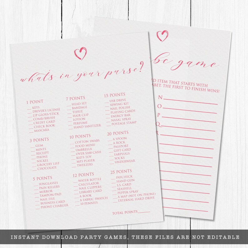 Pink Baby Shower Game Kit Girl Baby Shower Game Baby Shower Etsy