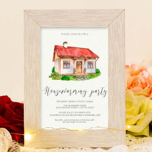 Rustic Housewarming Party Invitations, Printable Housewarming Invitation, New Home Party Invite, Housewarming Party Invite, Instant Download