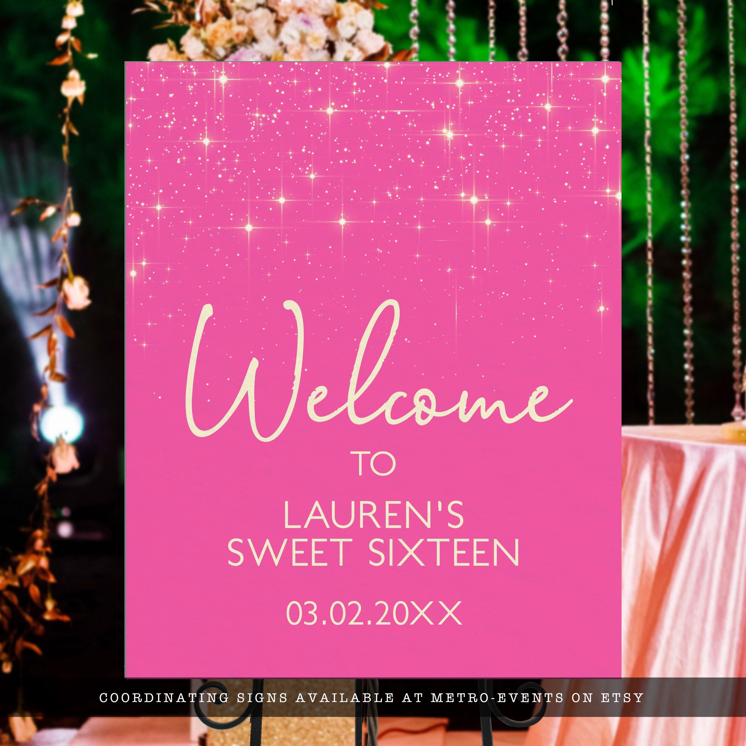 Pink Glitter Thank You Cards Hot Pink Thank You Cards Custom Etsy