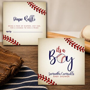 Vintage Baseball Baby Shower Invitation Bundle, Baseball Baby Shower Games, Editable Boy Baby Shower Invite Kit, Sports Baby Shower Decor image 14