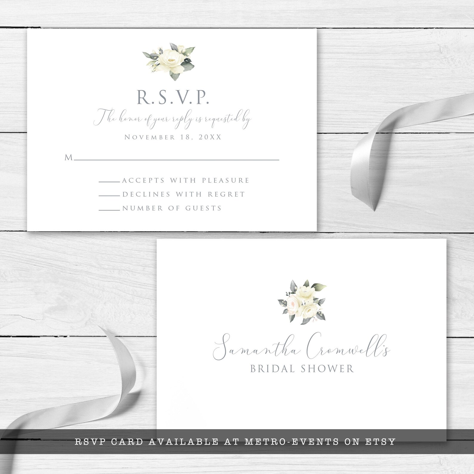 White Rose Food Menu Floral Dinner Menu Food Menu Dinner Etsy