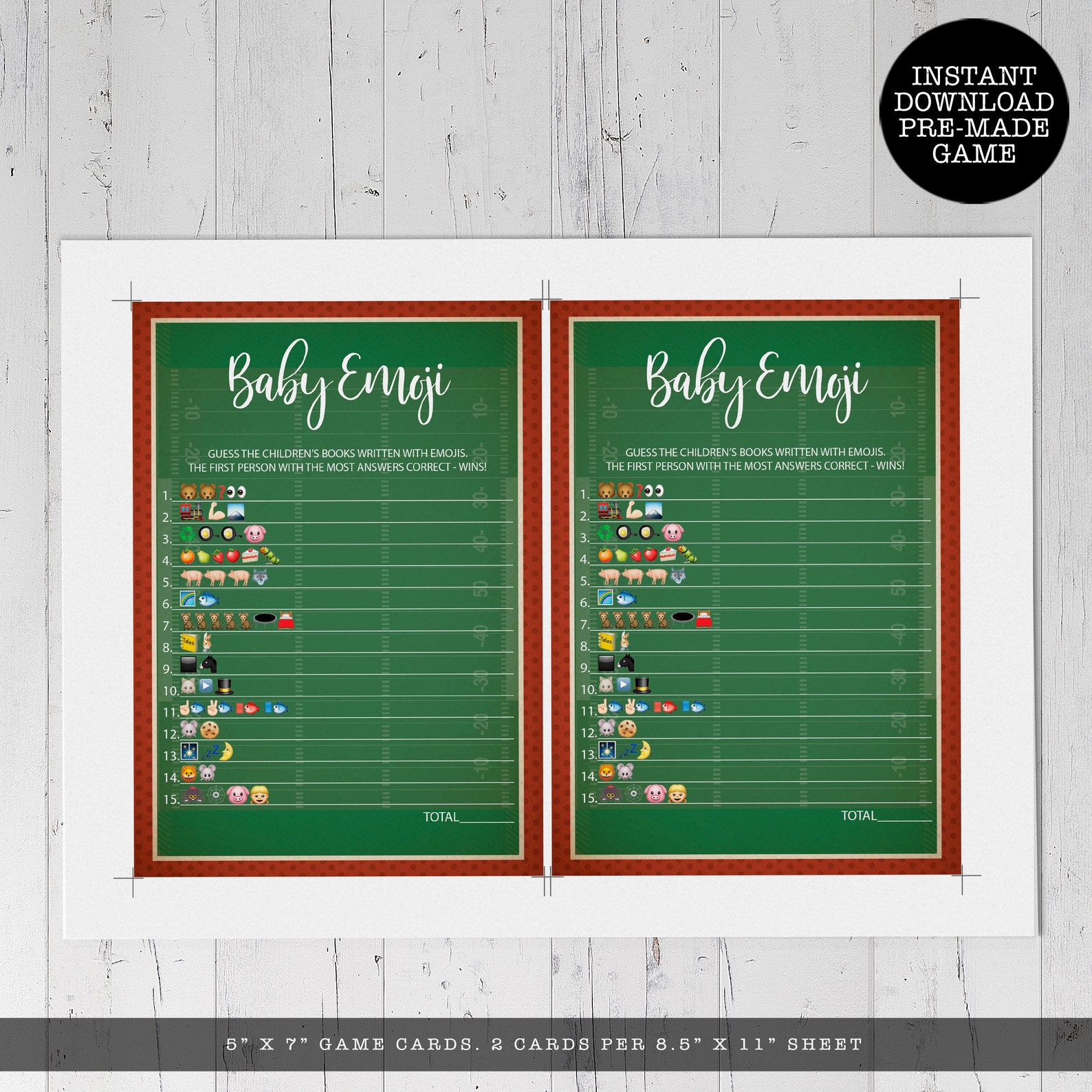 Football Themed Baby Shower Games Sports Themed Baby Shower Etsy