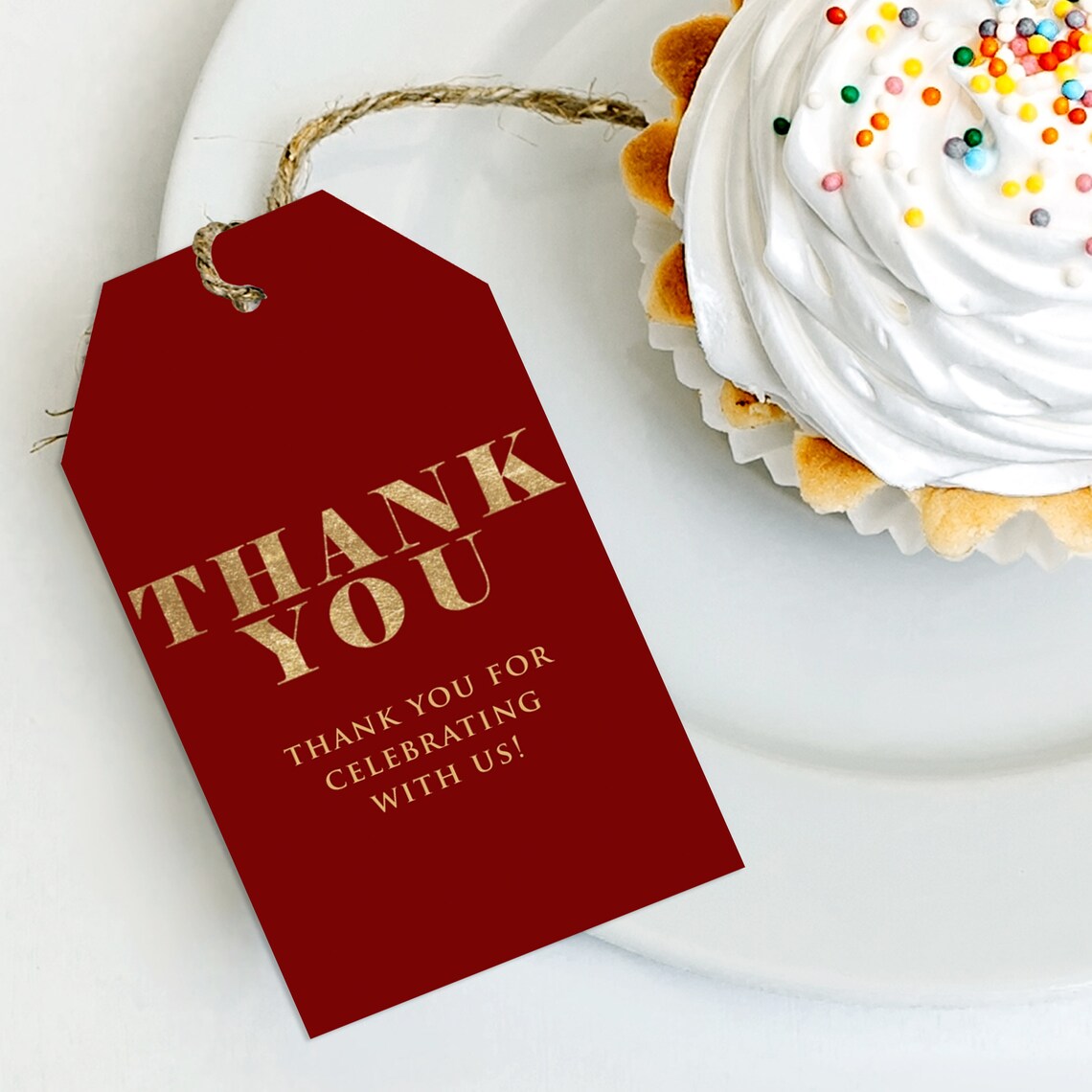 Red and Gold Favor Tags Gift Tags Faux Gold Favor Tag Etsy