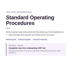 Szablon i przewodnik SOP + zestaw SOP dla nowych pracowników | Standardowa procedura operacyjna dla małych firm