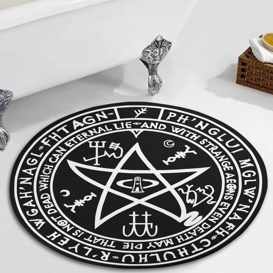 Cthulhu - H. P. Lovecraft Round Mat - Horror Carpet Rug - Etsy