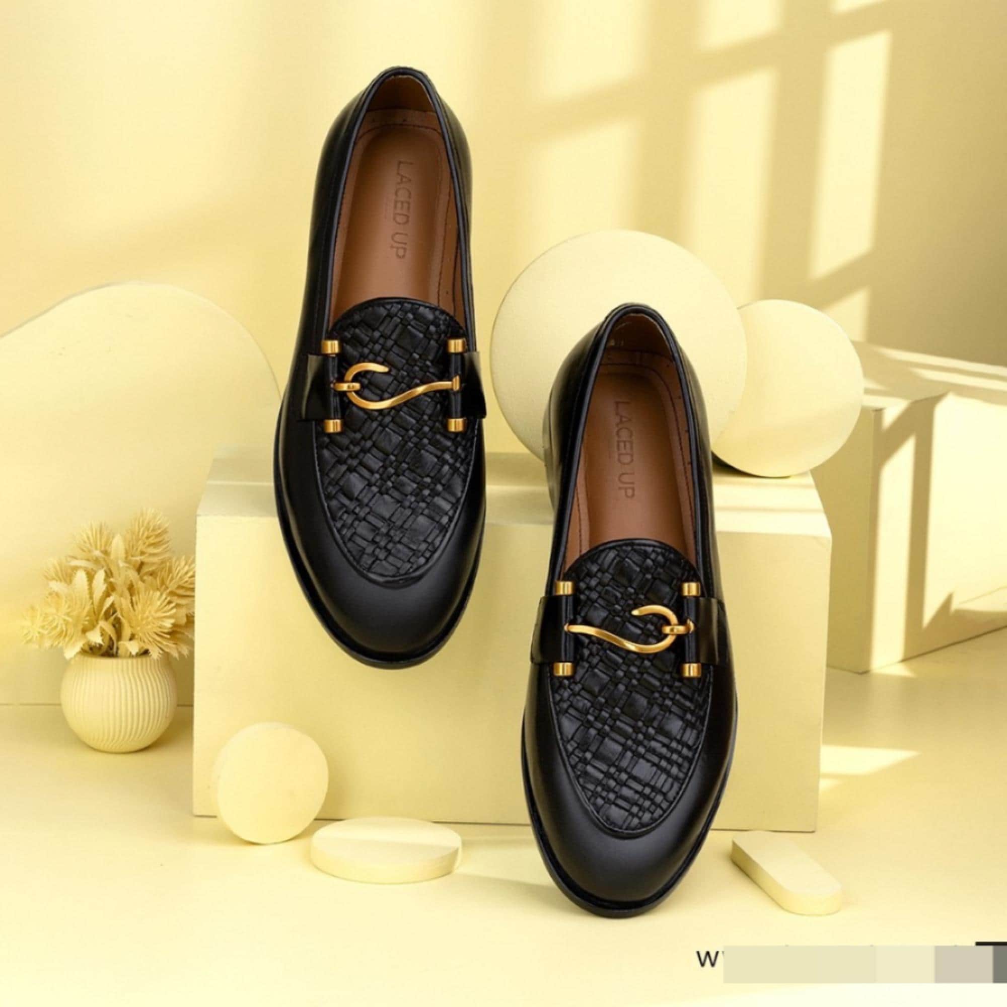 Black and Gold Dress Shoes - Etsy