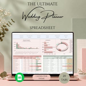 Planificador de Bodas, Presupuesto Google Sheets, Imprescindibles, Cronograma, Checklist, Plano de Mesas, Programa de Boda