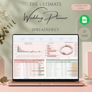 Hochzeitsplaner Tabelle, Google Sheets Budgetplaner, Hochzeits-Essentials, Zeitplan, Checkliste, Sitzplan, Hochzeitsprogramm