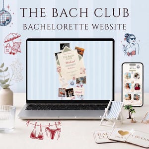 The Bach Club Bachelorette Itinerary Template, Bachelorette Weekend Website, Girls Trip Last Toast,Lake Bachelorette, Coastal Travel Planner