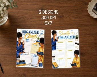 Druckbares Notizblock-Bundle | Süß Organisiertes, Organisiertes Chaos Planer Seiten (Digitaler Download)
