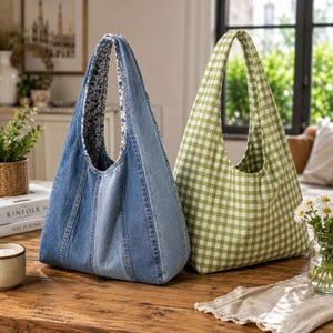 Slouchy Hobo Bag Sewing Pattern PDF – Reversible Shoulder Bag | Beginner Friendly | Instant Download