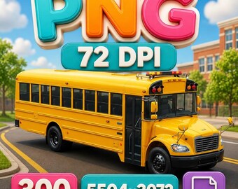 3D Back To School Clipart Bundle, 72 Luxury PNG Graphics (Instant Download)