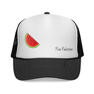 Free Palestine Cap with Watermelon Slice Trucker Cap | Mesh Back Hat