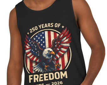 250 Years Freedom Tank Top | Patriotic Eagle 1776-2026 USA Apparel