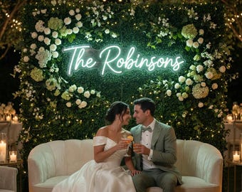 Wedding Neon Sign, Custom Neon sign, Personalized Neon, Gifts for Him/Her, Engagement Sign, Wedding Backdrop, Reception Decor, Party Sign