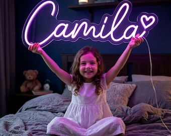 Custom Neon Sign For Kids Bedroom, Custom Name Neon Sign, Home Decor, Bedroom Decor, Personalized Gift For Kids, Kids Room Decor, Wall Decor