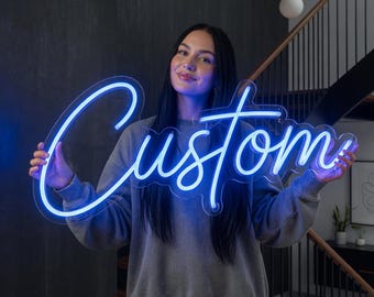 Custom LED Neon Sign, Wall-Mounted Light-Up Quotes for Photo Booth, Selfie Wall, Room Decor, Salon or Studio Backdrop, Custom Neon Sign