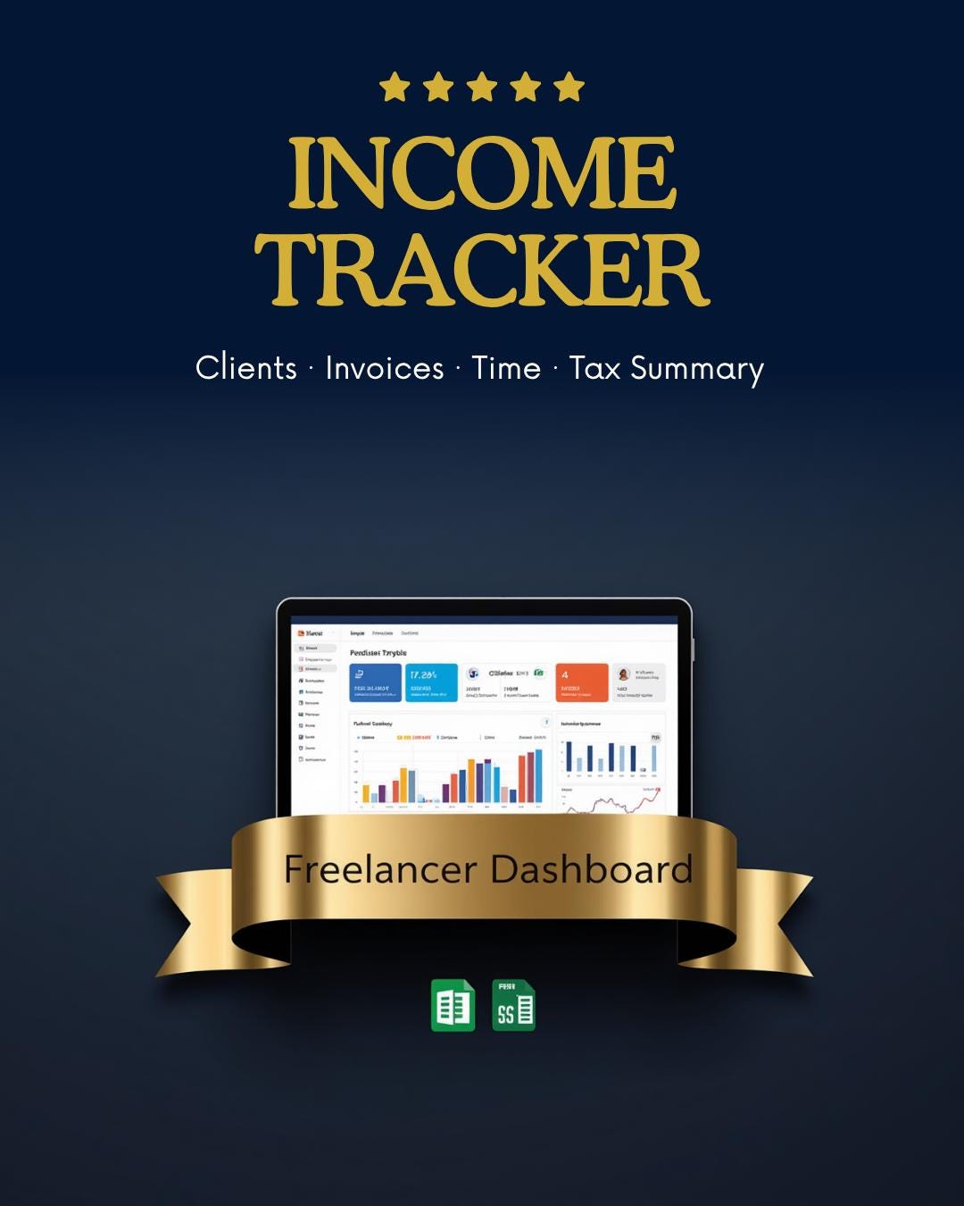 Freelancer Income & Client Tracker | Invoice Time and Tax Summary ...