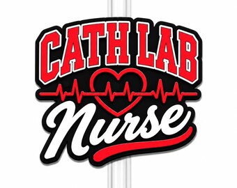 Cath Lab sjuksköterska sugrörstoppare | Anatomiskt hjärta EKG-glastillbehör