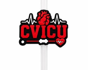 CVICU Sugrörstoppare för sjuksköterskor | 3D-utskrivet tillbehör till hjärt-ICU-mugg