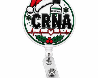 Jul CRNA-kortrulle | Anestesisjuksköterska-ID-hållare | Festlig korthållare