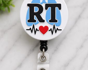 Porta badge per terapista respiratorio / Porta badge per terapista respiratorio / Regalo per terapista respiratorio / Porta badge retrattile / Regalo per la settimana della terapia respiratoria