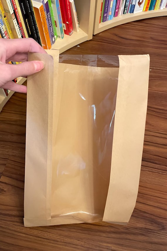 30PCS Sourdough Bread Bags with Window & Stickers, Bakery Paper Bags for Homemade Artisan Bread Packaging