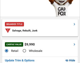 Carfax report pdf sent within 15 minutes