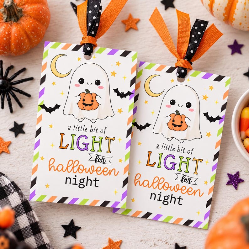 A Little Bit of Light for Halloween Night Printable Gift Tag ...