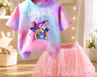 Meisjes K-pop prinses tutu rok outfit zomer cartoon feestkledingset