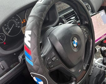 BMW-style 3D Steering Wheel Cover 15.4 Inch Universal Fit