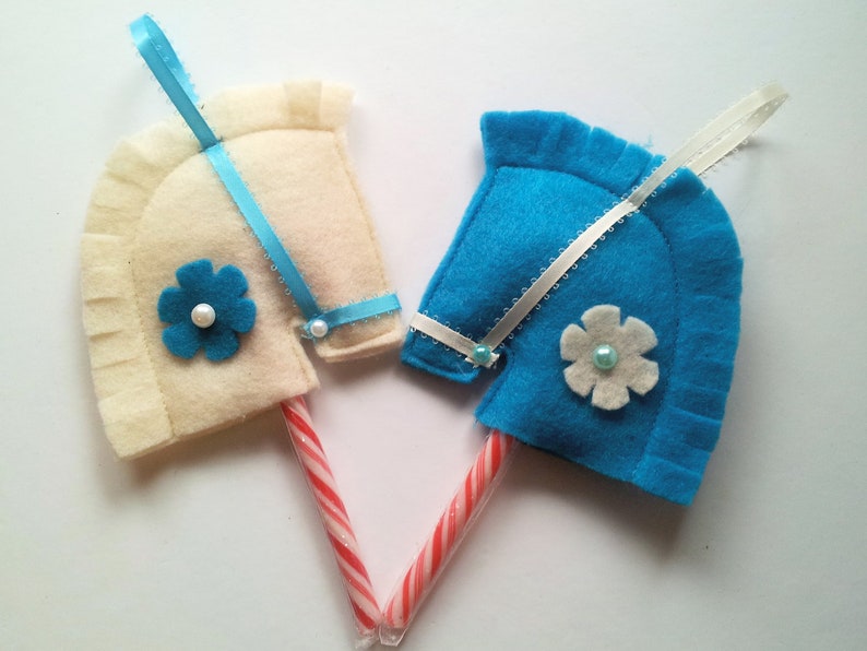 Pink and Blue Felt Candy Cane Holders Christmas Decoration Etsy