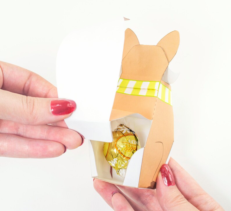 Printable Winter Fox Gift Boxes, DIY Christmas Party Favor, Children's ...