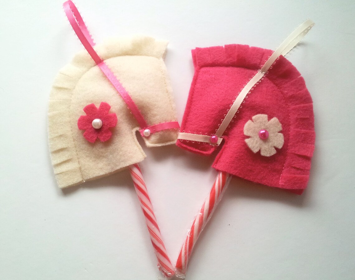 Pink and Blue Felt Candy Cane Holders Christmas Decoration Etsy