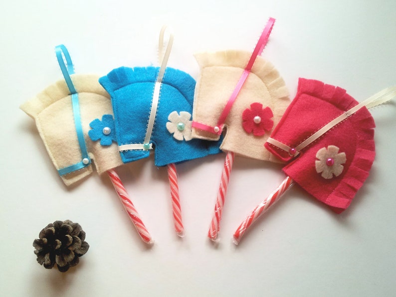 Pink and Blue Felt Candy Cane Holders Christmas Decoration Etsy