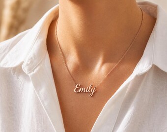 Personalized Gold Name Necklace, Custom Name Necklace, Dainty Minimalist Jewelry, Gift for Her, Bridesmaid Gift, Birthday Gift