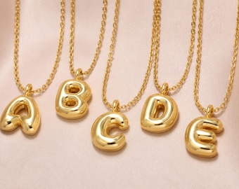 Personalisierte Goldkette für Frauen - Minimalist Alphabet Buchstabe Anhänger Schmuck Geschenk A-Z1
