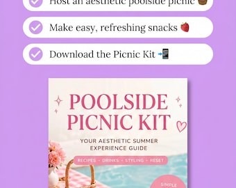 Poolside Picnic Kit | Summer Planner, Snack Ideas, Games (Digital Download)