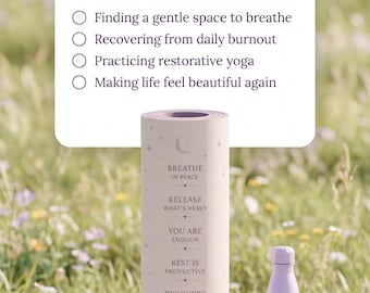 Calming Sunrise Landscape Foam Yoga Mat | Motivational Affirmation Flow