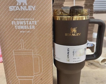 Vaso Stanley Chocolate Gold Quencher de 40 oz Flowstate H2.0 sellado de fábrica