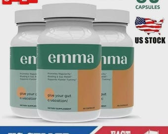 3 Pack Gut Health Supplement, Digestive Support Formula, Bloating Relief, Probiotics & Fiber Capsules, Natural Digestive Cleanse Support