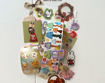 Mystery Sticker Bag UK, Die Cut Stickers, Junk Journal Supplies, Happy Mail Craft Kit, Pen Pal Gift