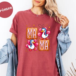 Comfort Colors® Comfort Colors® Cute Mama Duck Shirt Funny Mama Graphic Tee Cartoon Goose Mom Shirt Mothers Day Gift image 4